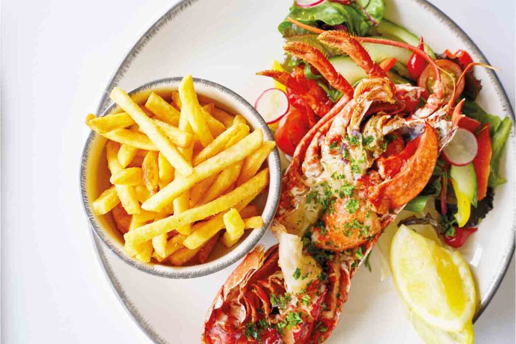 lobster and chips