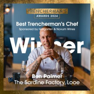 ben palmer, winner of best chef at the trencherman's awards 2024