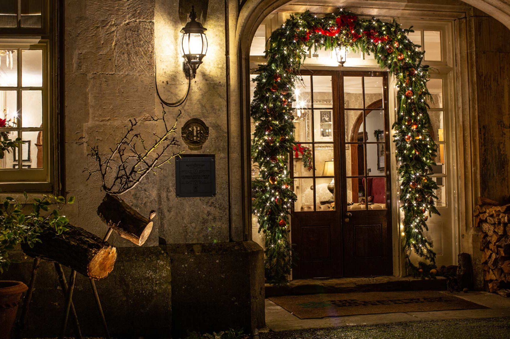 Greenway hotel decorated for Christmas.